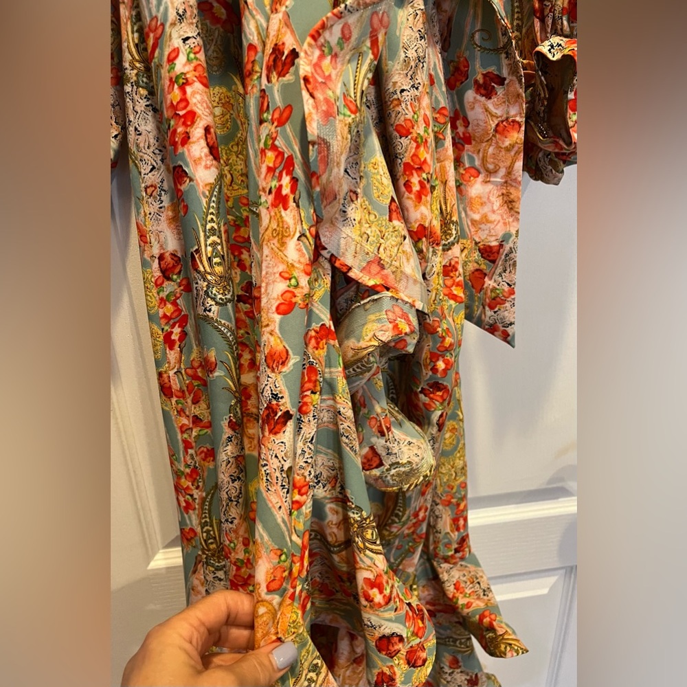 BRONX AND BANCO Luisa Floral Balloon Sleeve Hi-Lo Dress Size M US 6 SOLD OUT - Picture 12 of 16